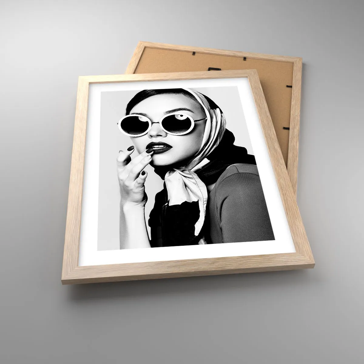 Affiche dans un chêne clair - Poster - Salutations des années 60 - 30x40 cm