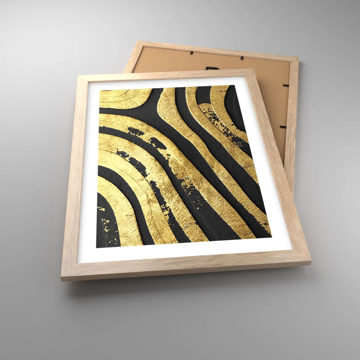 Plagát v ráme zo svetlého duba - Všetko plynie - 30x40 cm