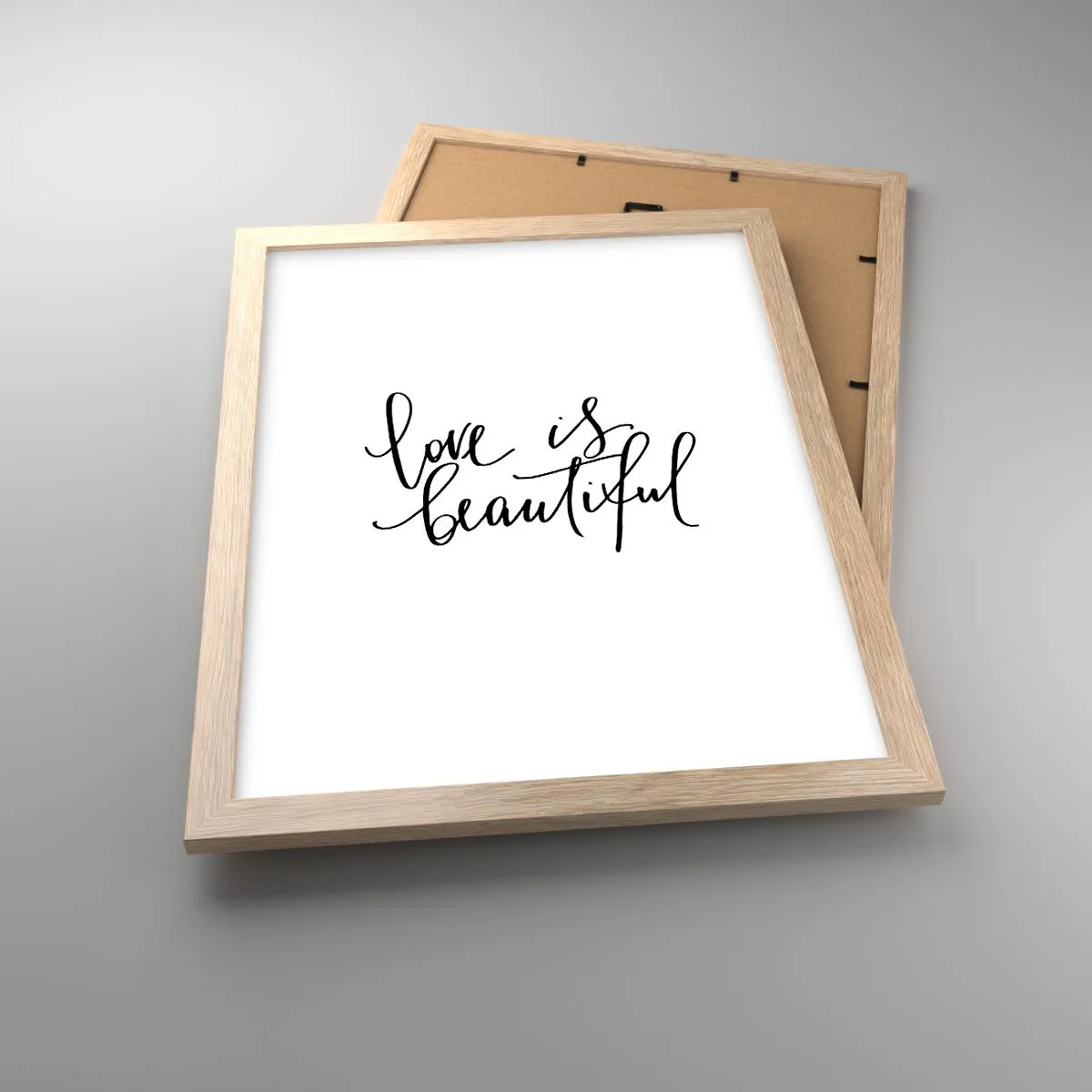 Poster in light oak frame - Read and Repeat - 30x40 cm