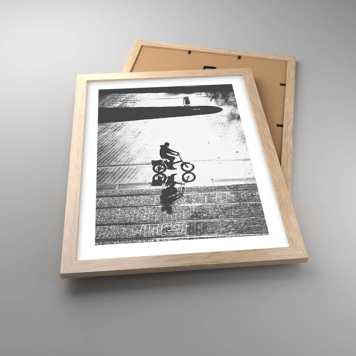 Poster in cornice rovere chiaro - Avanti, attraverso la città - 30x40 cm