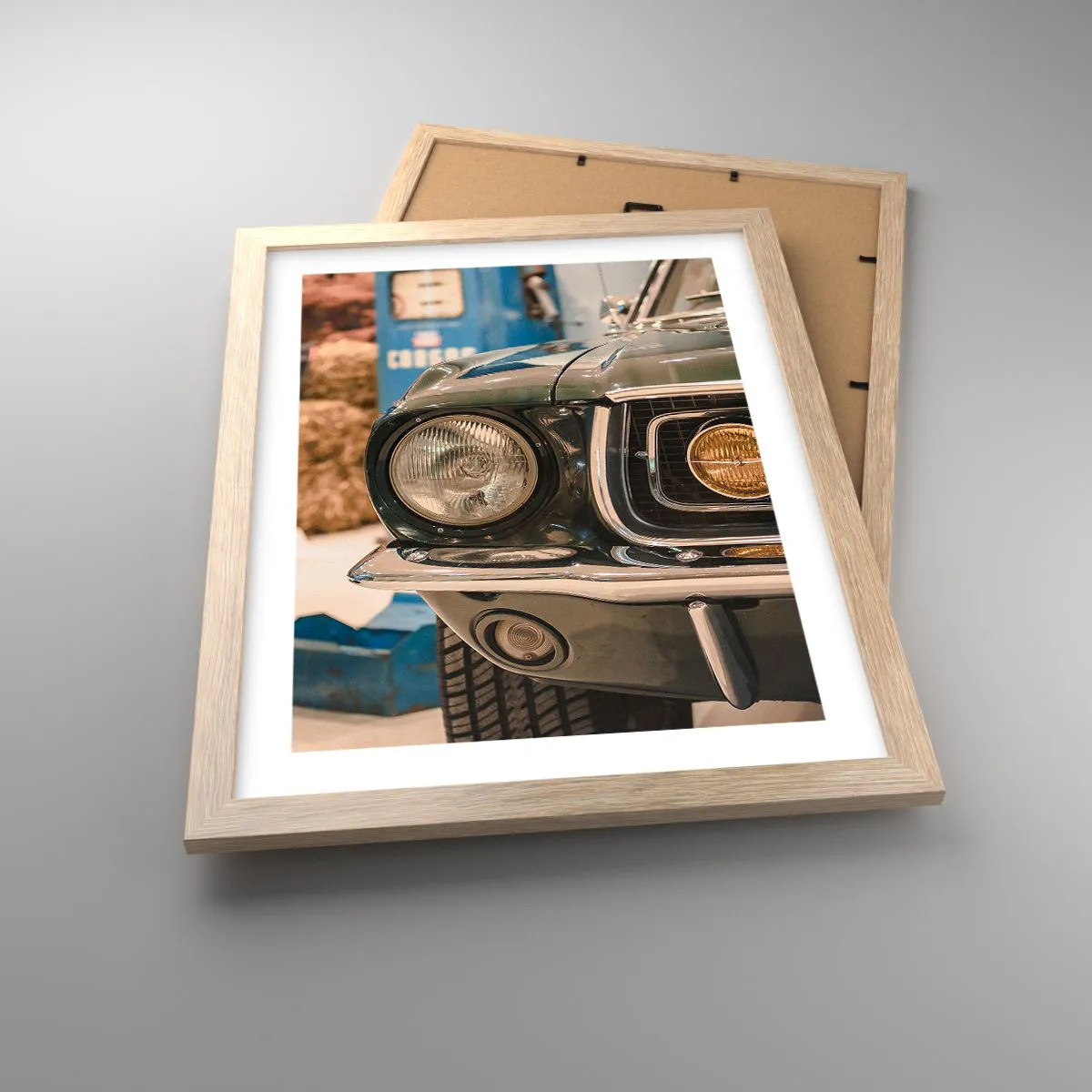 Poster in light oak frame - Encounter with the Legend - 30x40 cm