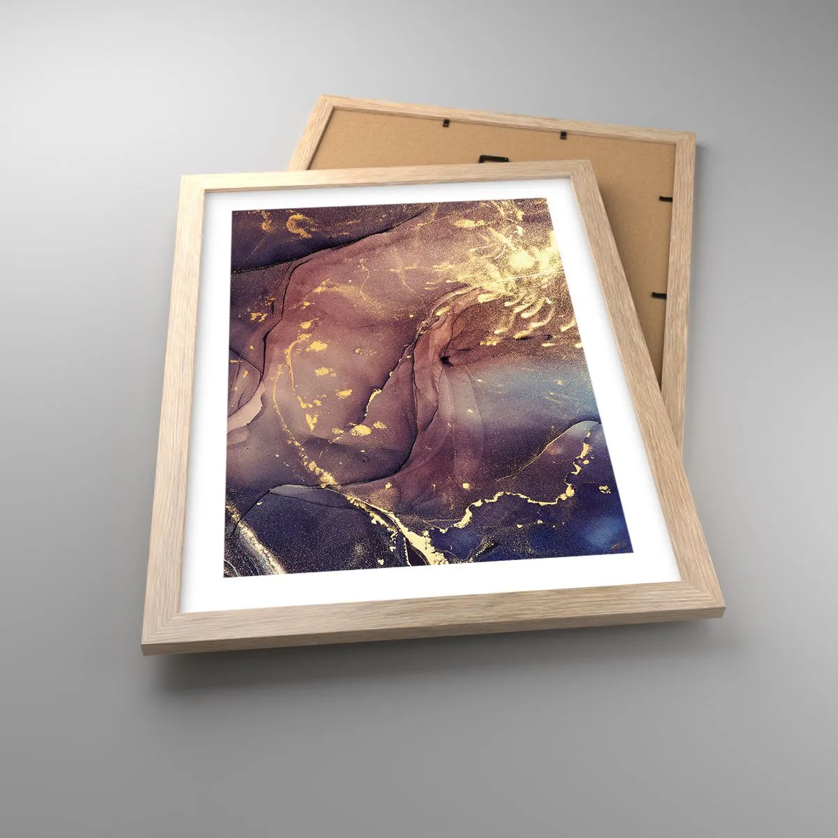 Poszter világos tölgy keretben - Anyag és lélek - 30x40 cm