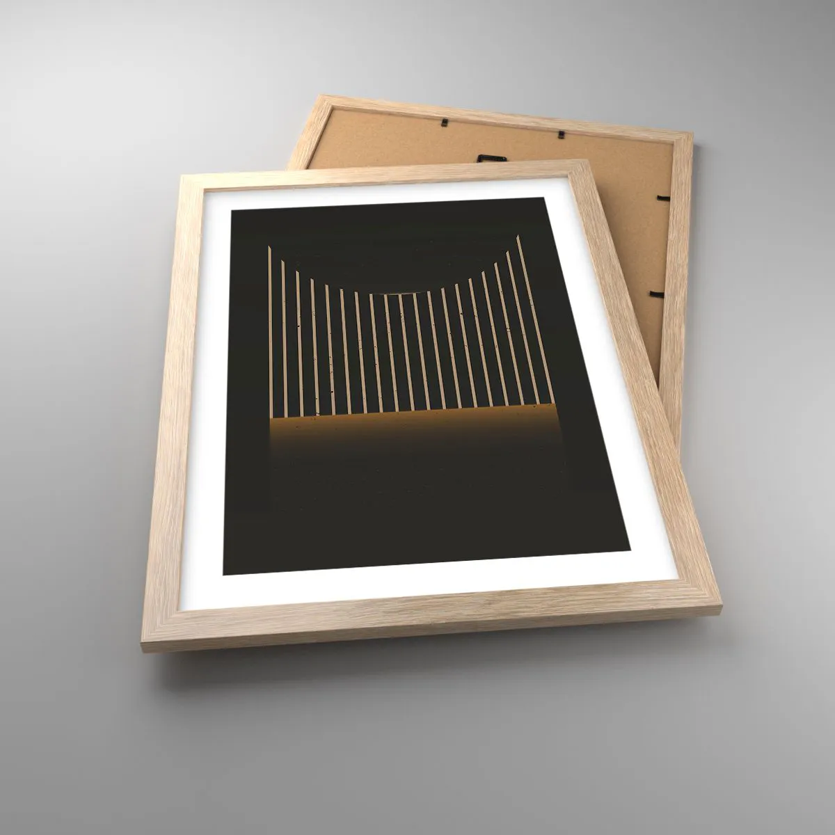 Poster în ramă de stejar deschis - Explorați întunericul - 30x40 cm