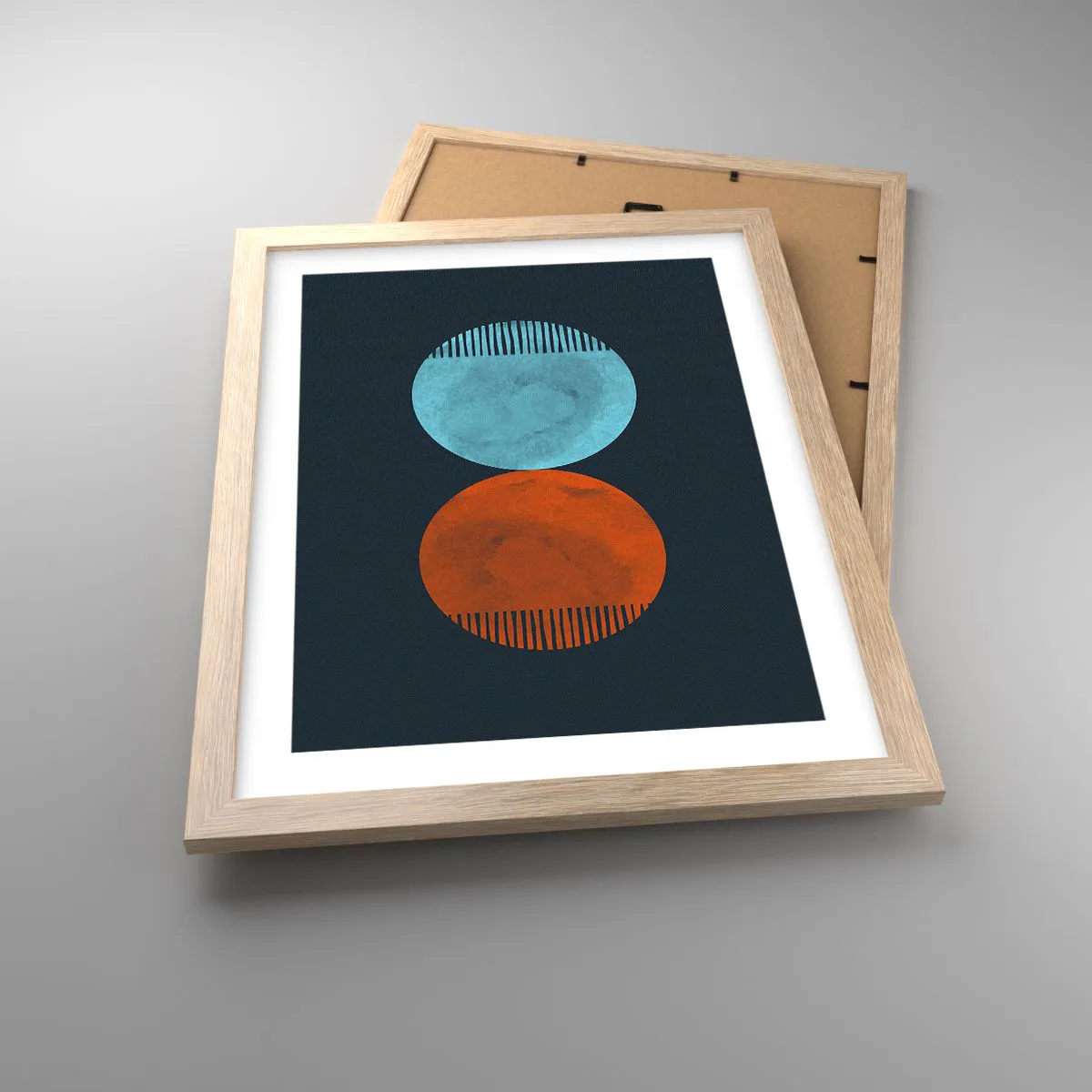 Affisch i ram av ljusek - Endast geometri? - 30x40 cm