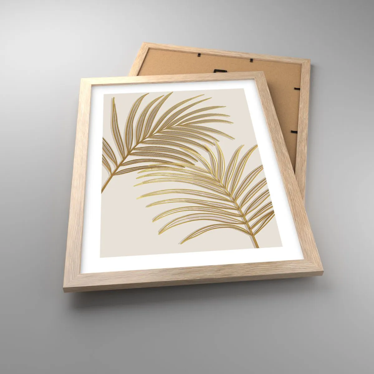 Plakát v rámu světlý dub - Zlatá palma! - 30x40 cm