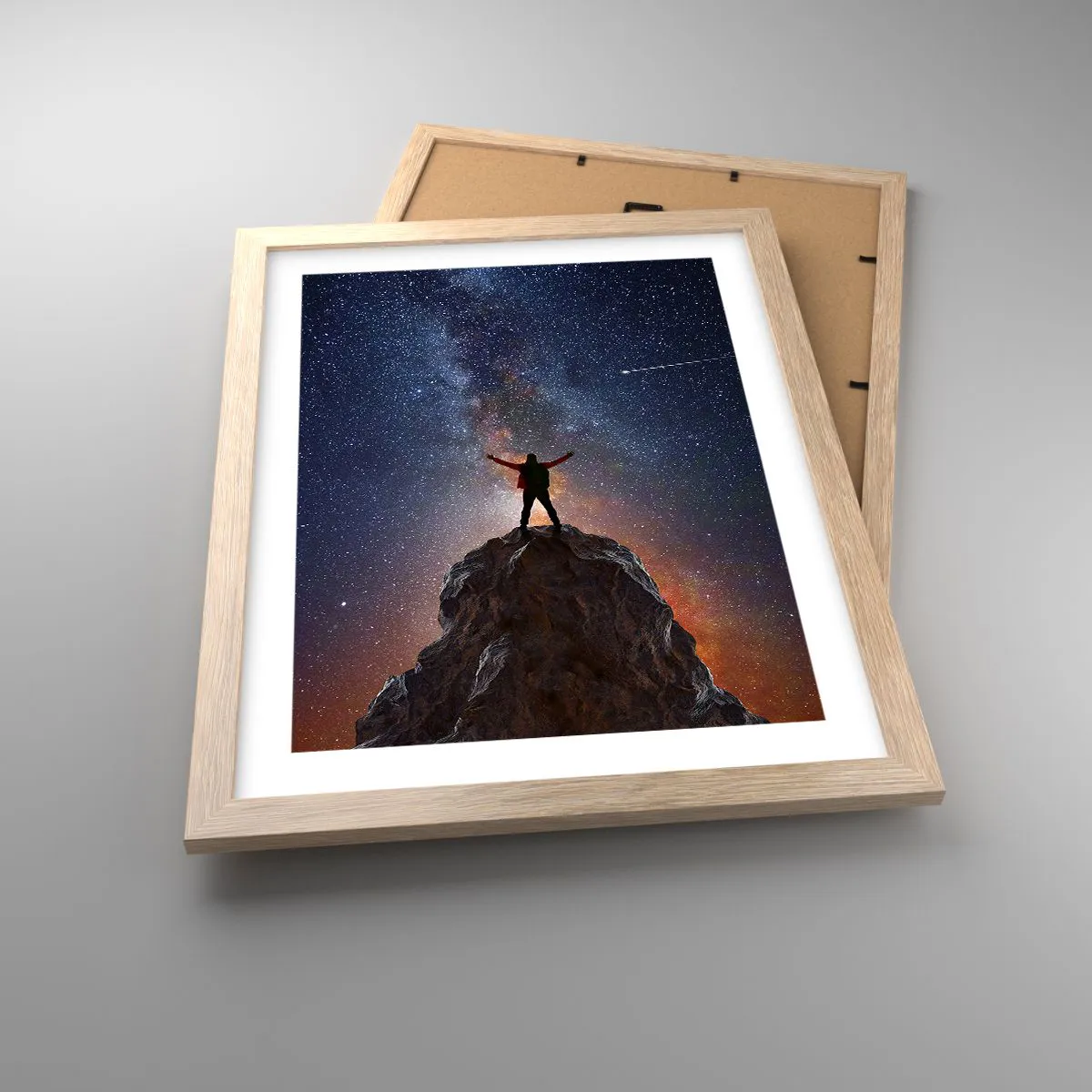 Plakat i ramme af lyst egetræ - Magten er hos mig! - 30x40 cm