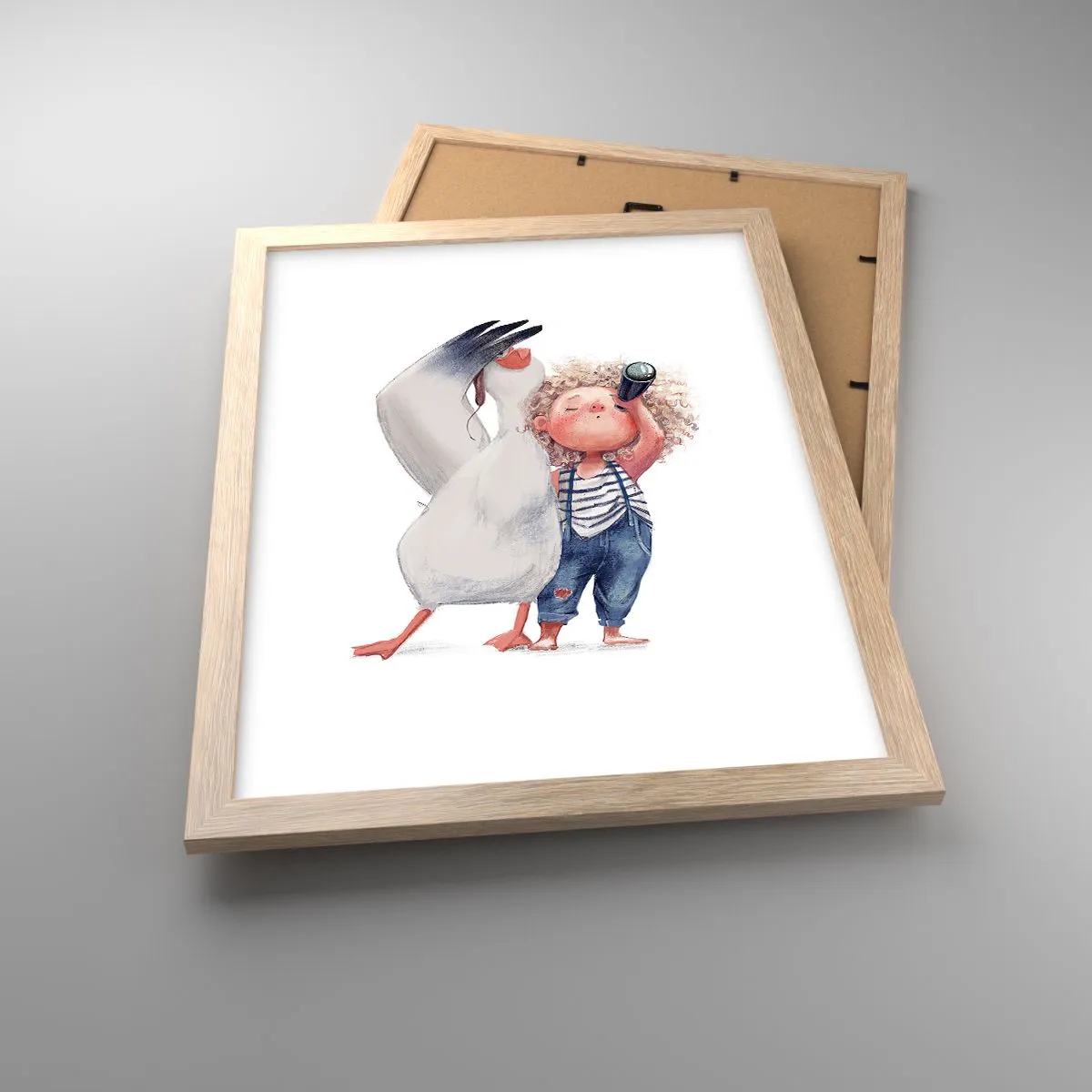 Poster în ramă de stejar deschis - Un plan pentru o călătorie minunată - 30x40 cm