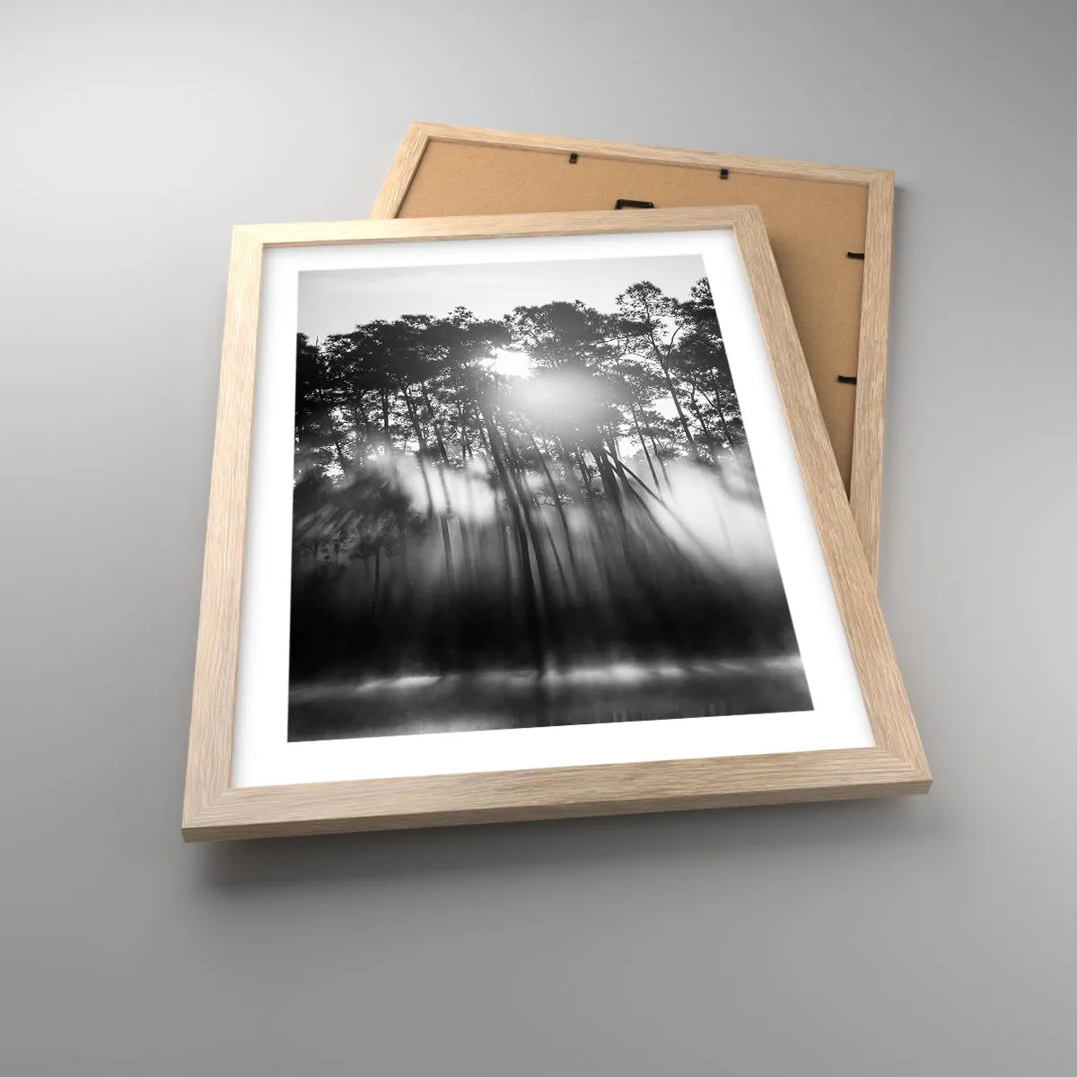 Poster în ramă de stejar deschis - Soare de neoprit - 30x40 cm