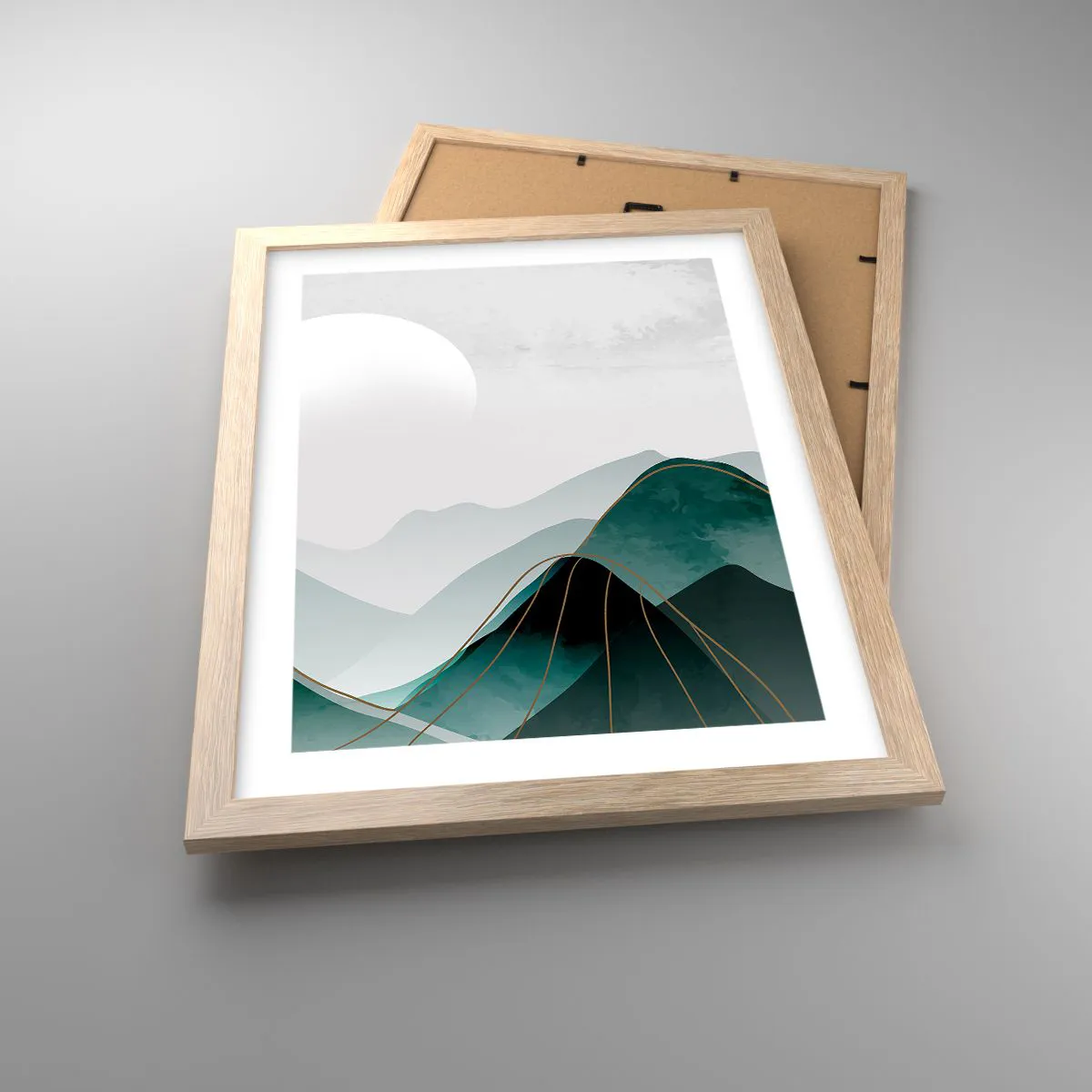 Plakat i ramme af lyst egetræ - I fuld majestæt - 30x40 cm