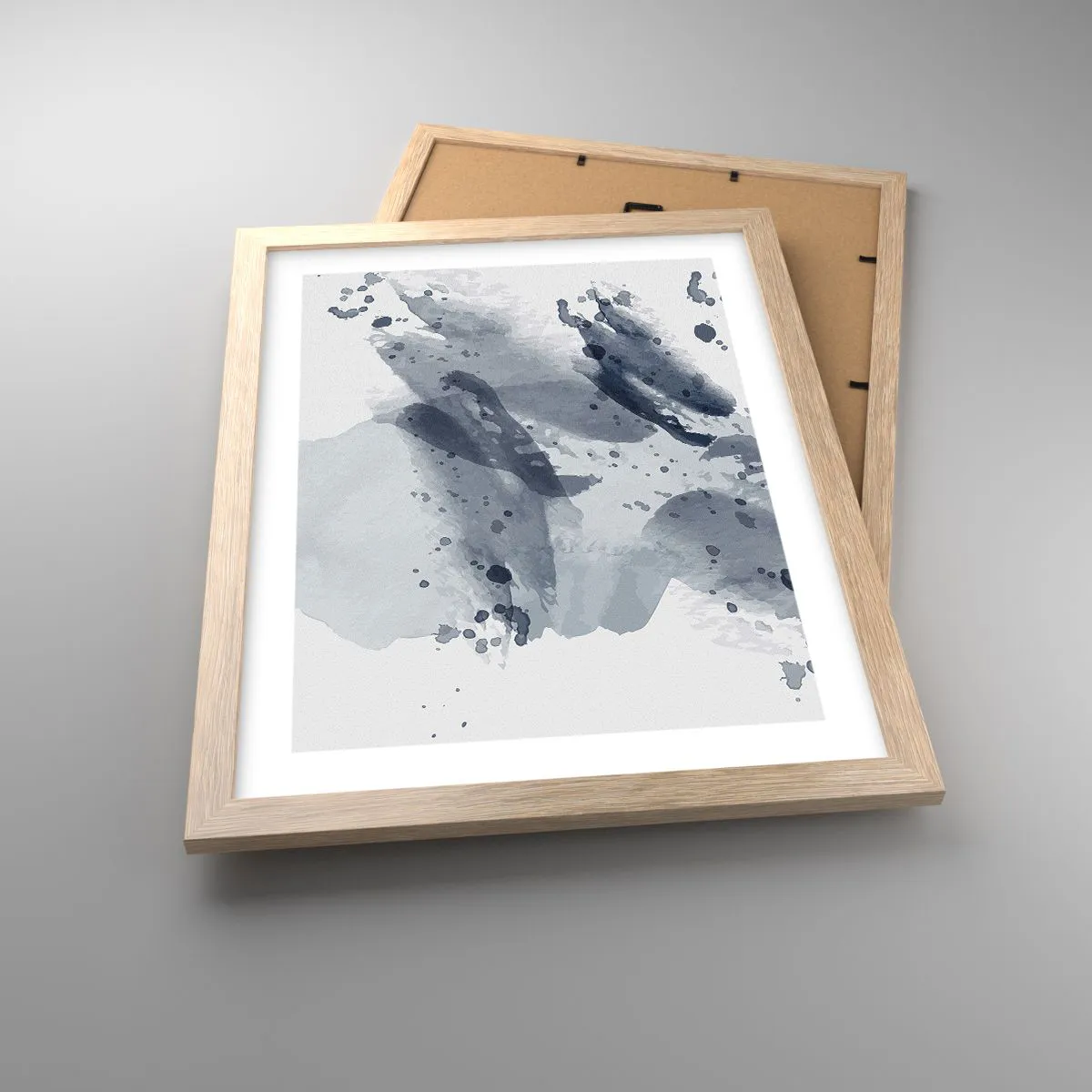 Poster in light oak frame - Study in Nature of Water - 30x40 cm