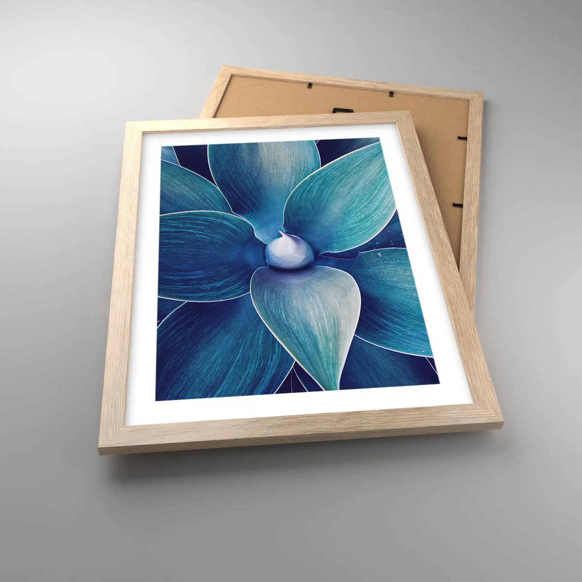Poster in light oak frame - Blue from the Sky - 30x40 cm
