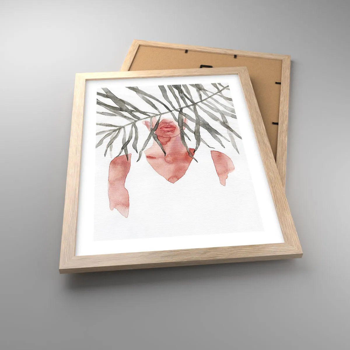 Poszter világos tölgy keretben - A trópusok hölgye - 30x40 cm