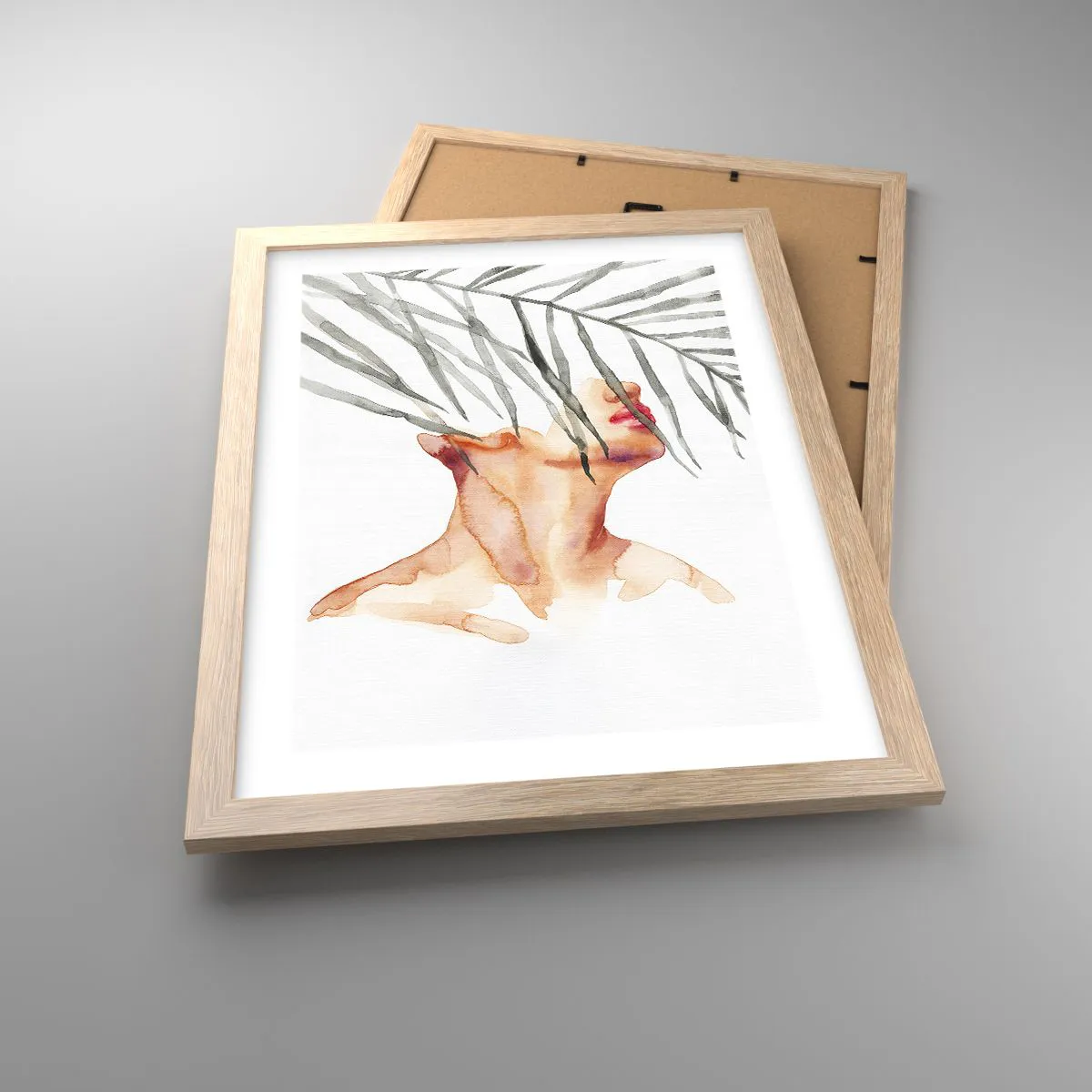 Plakát v rámu světlý dub - Vnímat tep tropů - 30x40 cm