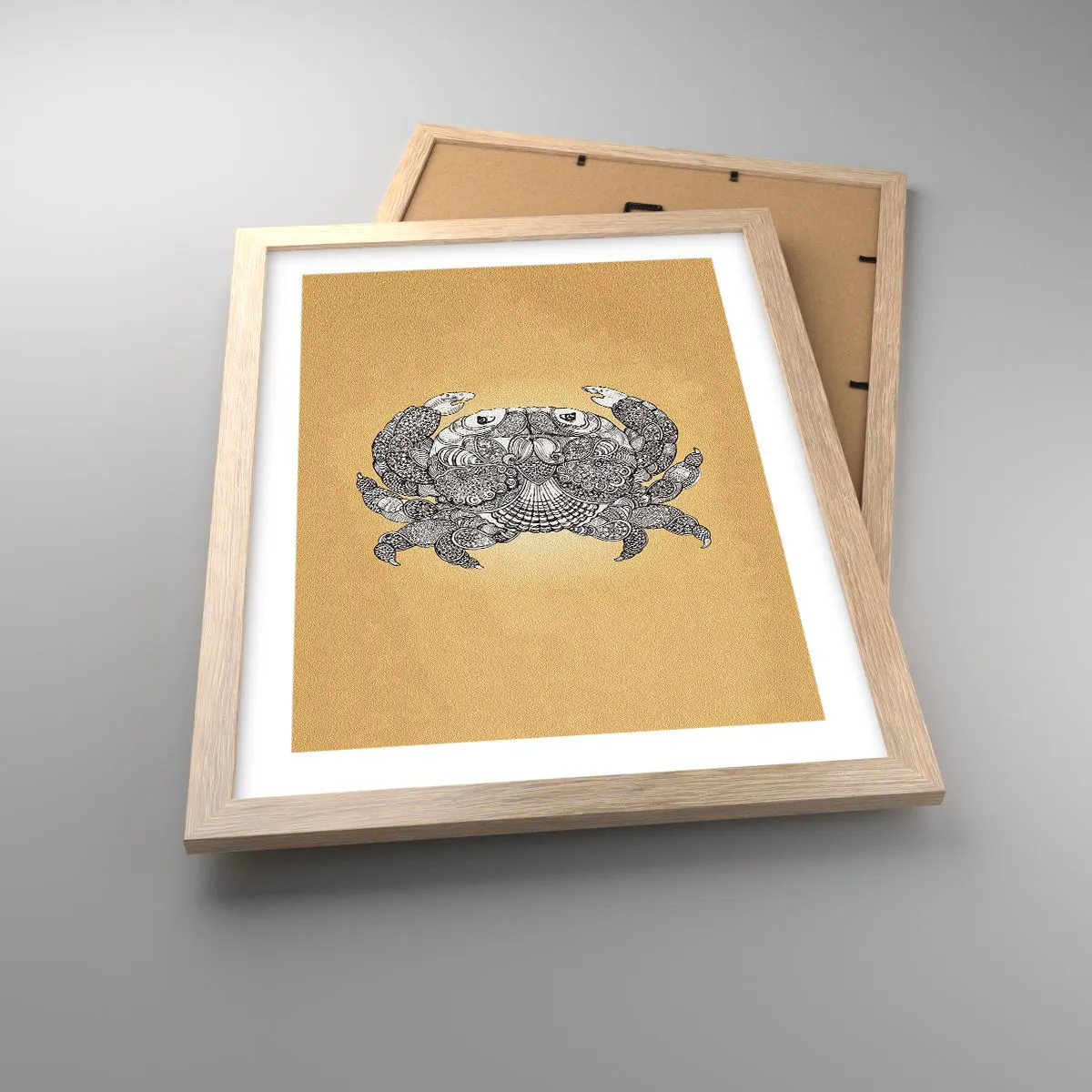 Póster en marco roble claro - Cuentos del Sr. Cangrejo - 30x40 cm