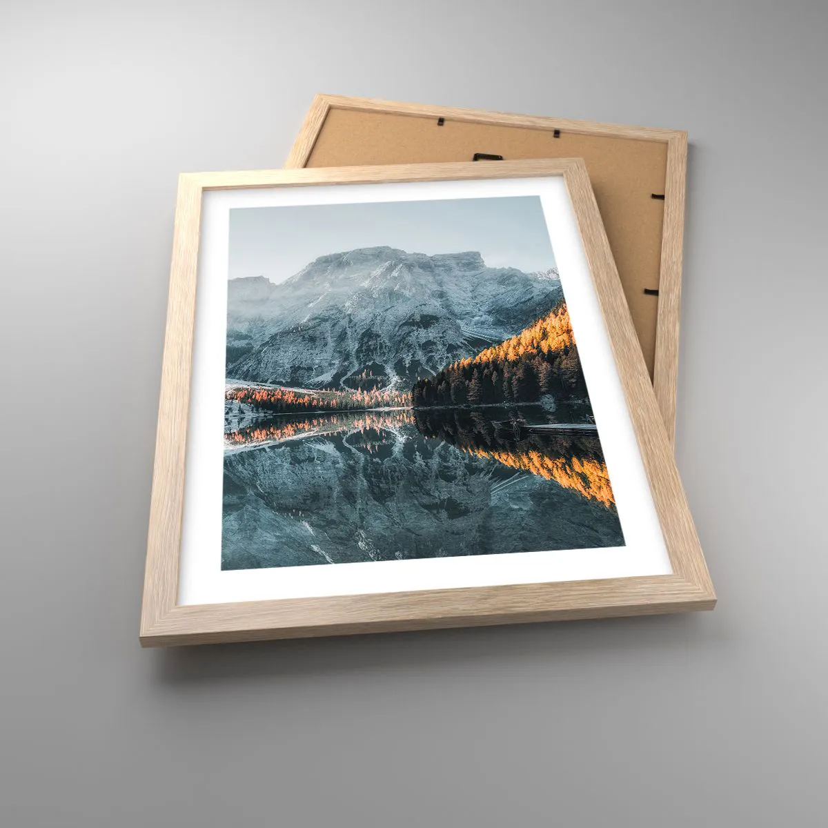 Poster in light oak frame - Mirror Landscape - 30x40 cm