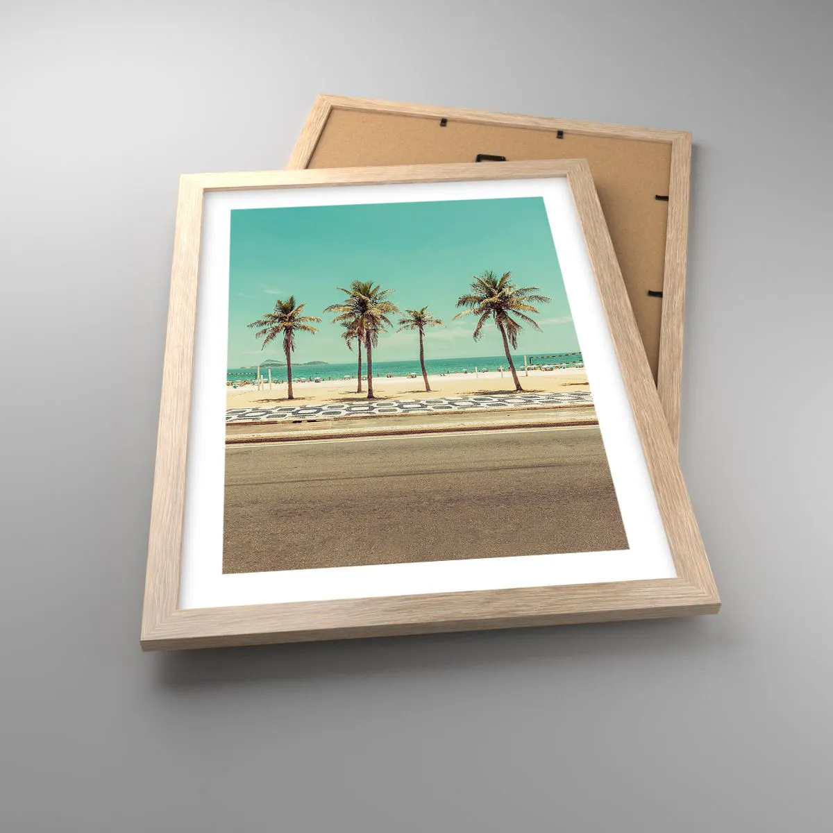 Affiche dans un chêne clair - Poster - Gardien de plage - 30x40 cm