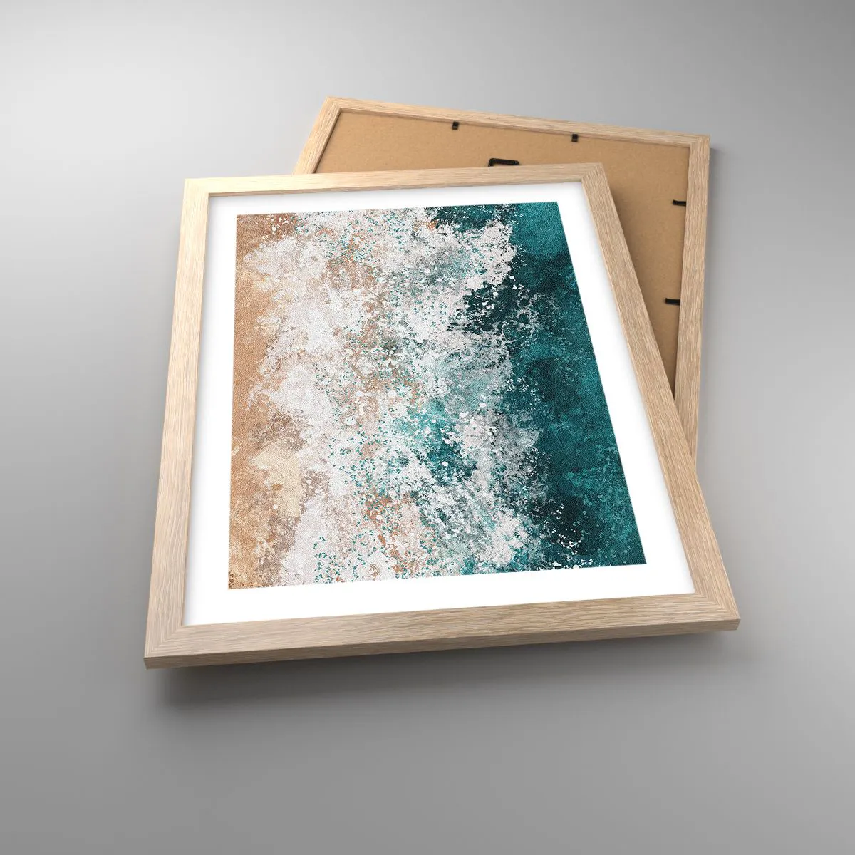 Pôster com moldura de carvalho claro - Histórias do mar - 30x40 cm