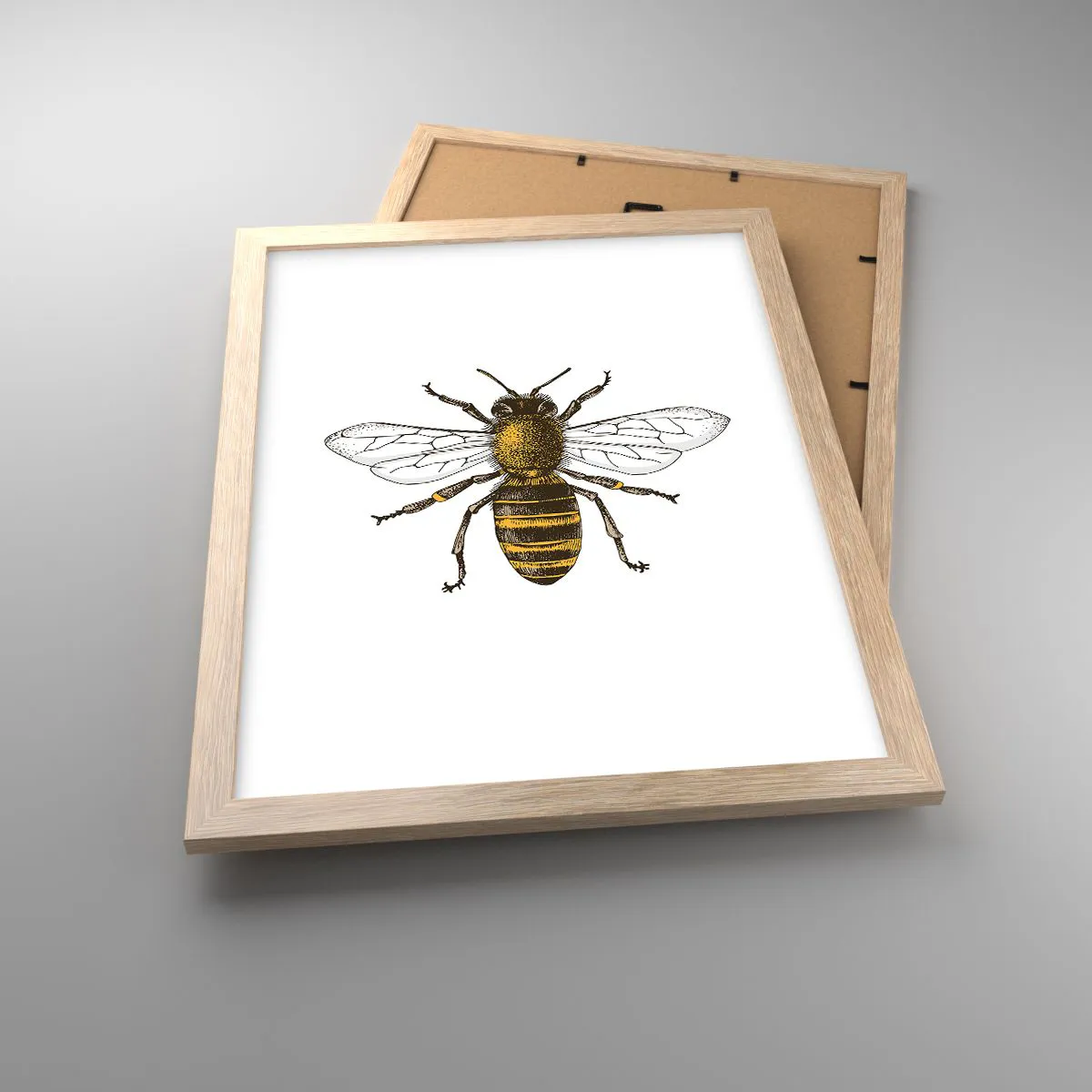 Pôster com moldura de carvalho claro - Linda e boa - 30x40 cm