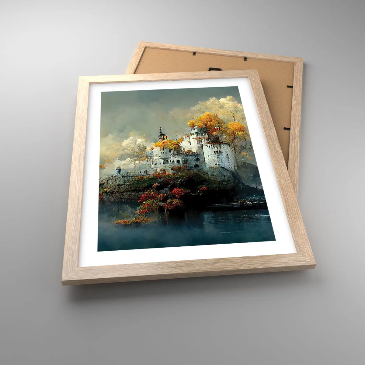 Een poster in een licht eiken lijst - Het begin van een romantisch verhaal - 30x40 cm