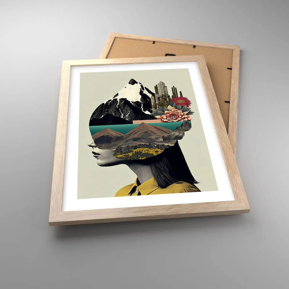 Affiche dans un chêne clair - Poster - La femme – toujours un mystère - 30x40 cm