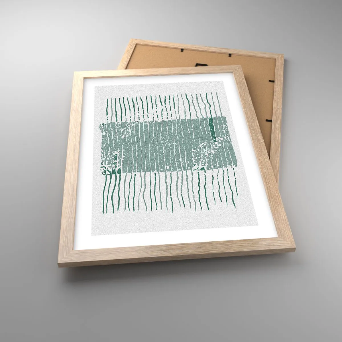 Plakat w ramie jasny dąb - Abstrakcja morska - 30x40 cm