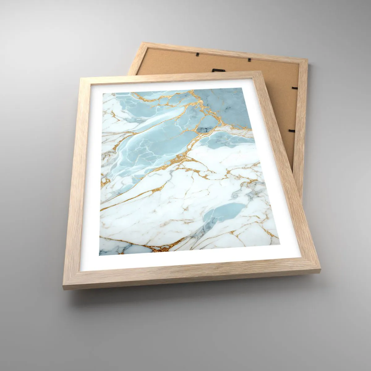 Plakat i ramme af lyst egetræ - Rigdom af sten - 30x40 cm