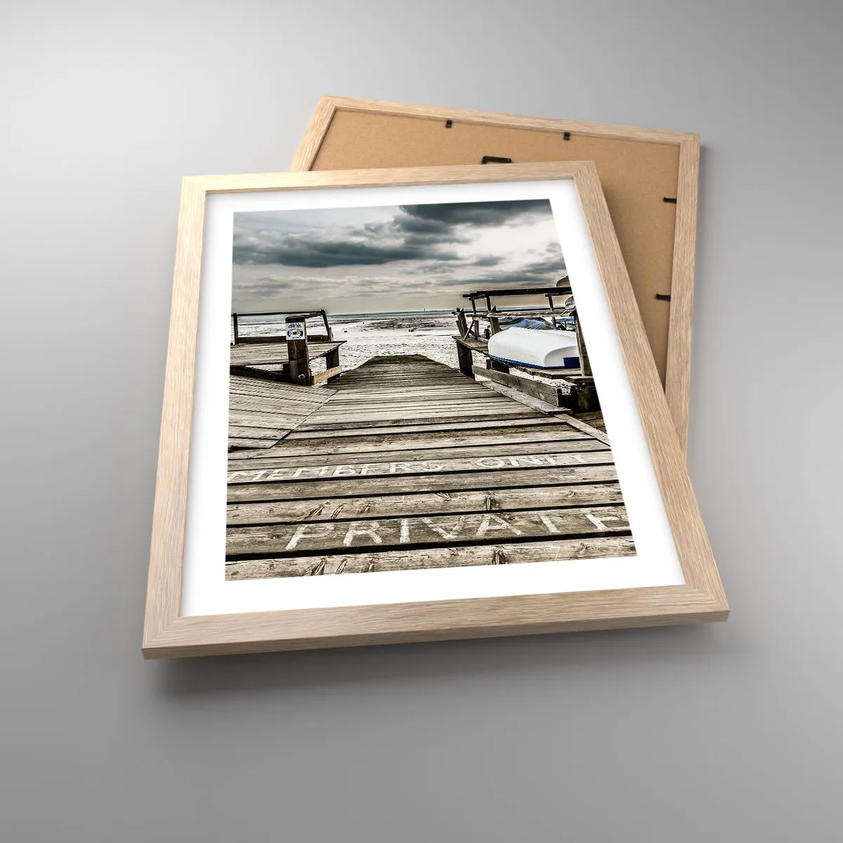 Affisch i ram av ljusek - Stranden i norr - 30x40 cm