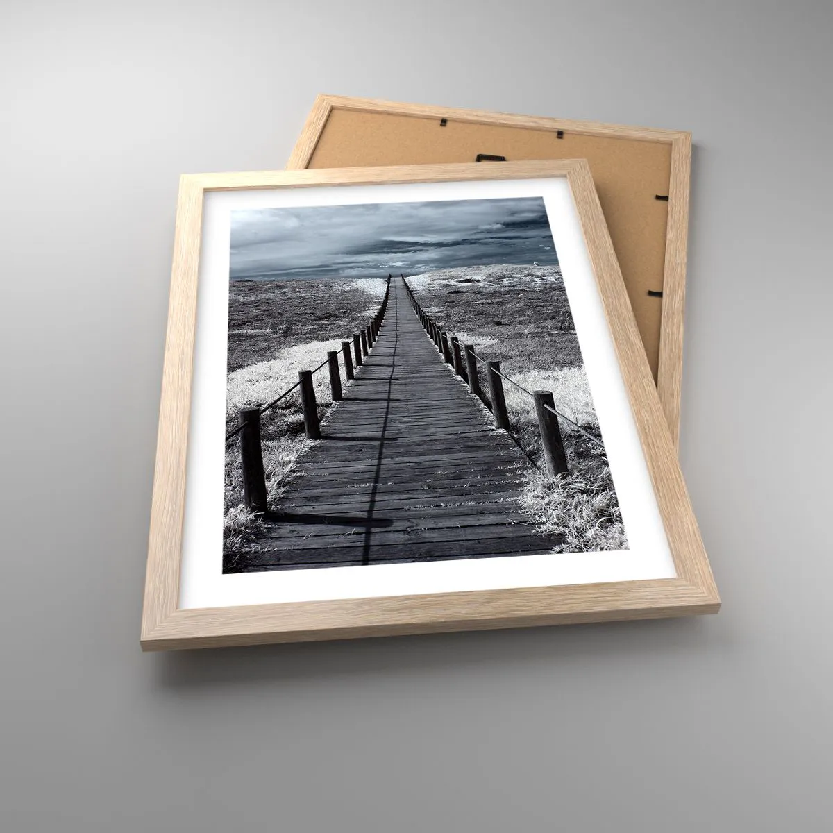 Affiche dans un chêne clair - Poster - Jusqu'au rivage - 30x40 cm