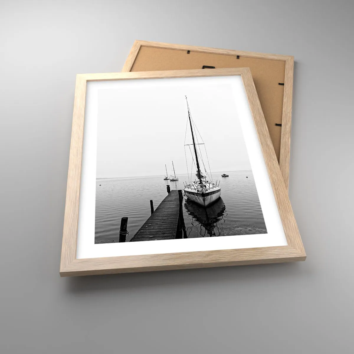 Poszter világos tölgy keretben - Indulásra készen - 30x40 cm