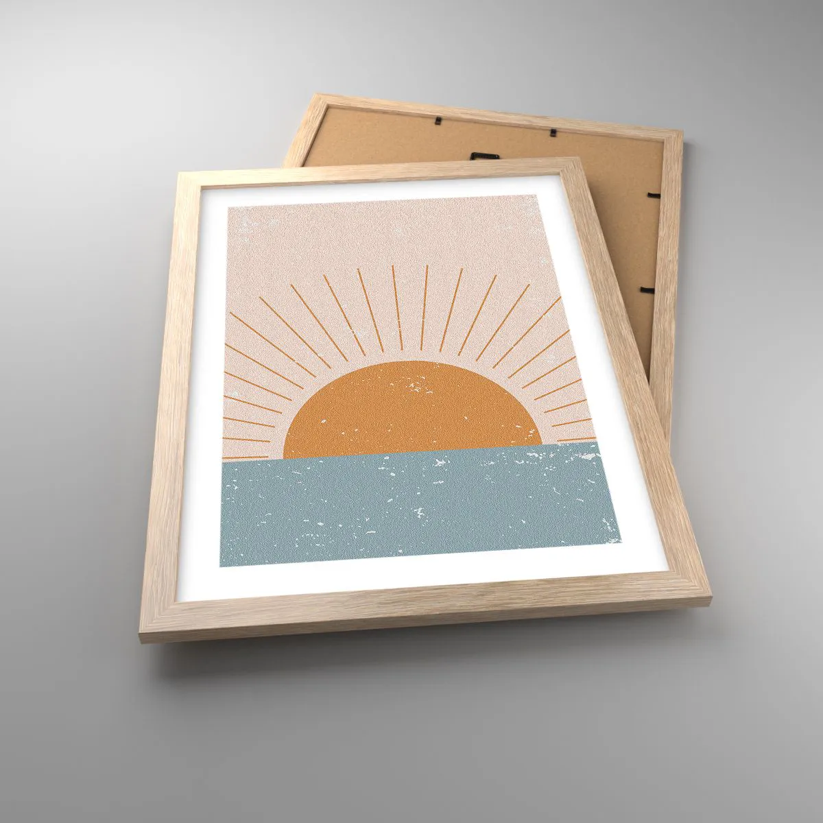 Plakat i ramme af lyst egetræ - Et dagligt mirakel - 30x40 cm