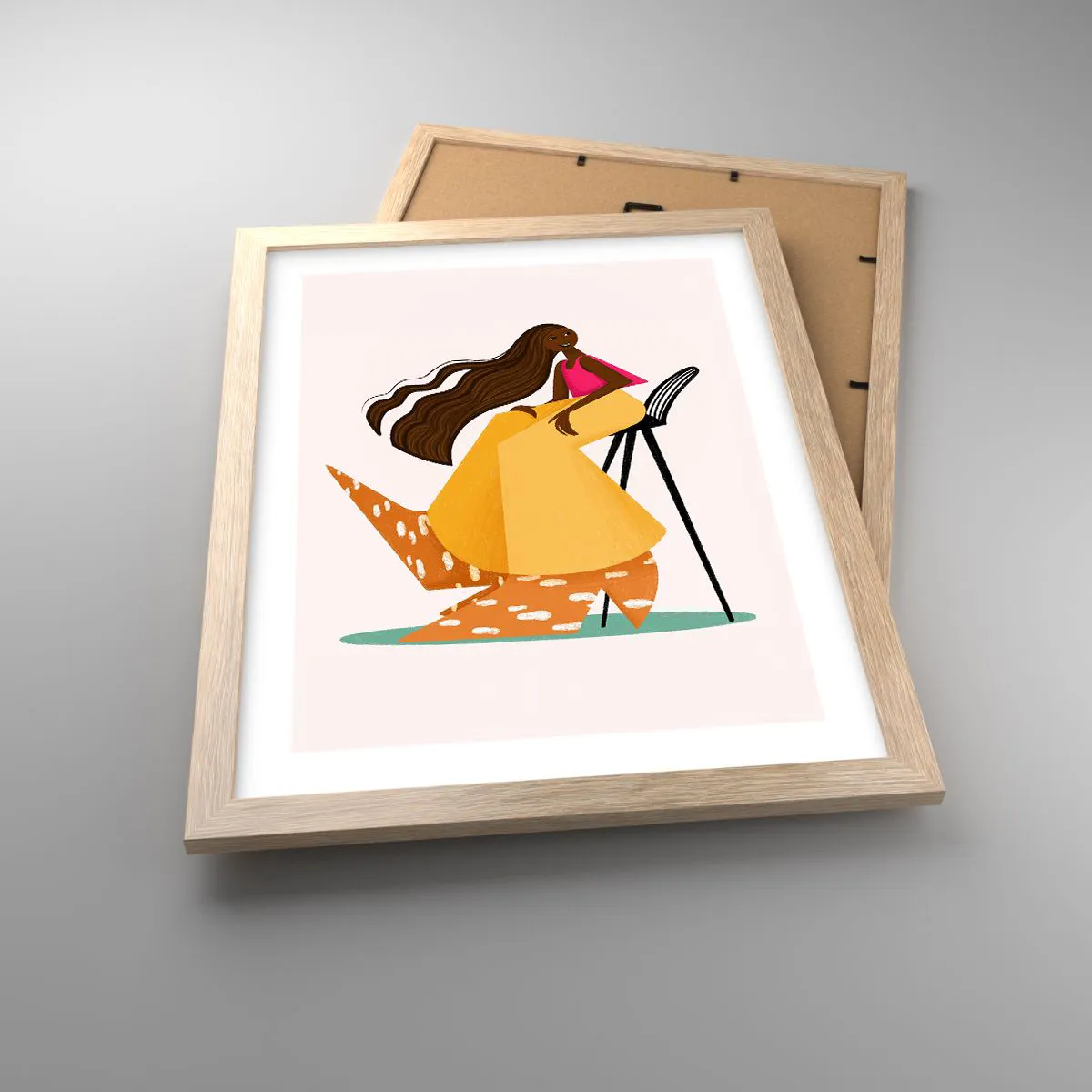 Pôster com moldura de carvalho claro - Moda também é divertida - 30x40 cm