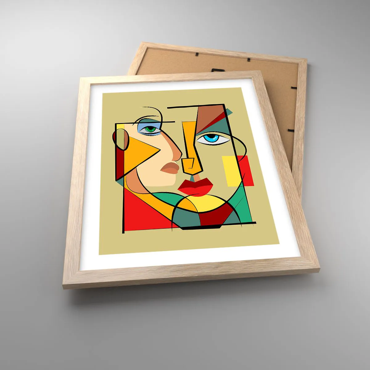 Poster in einem Rahmen aus heller Eiche - Passendes Paar - 30x40 cm