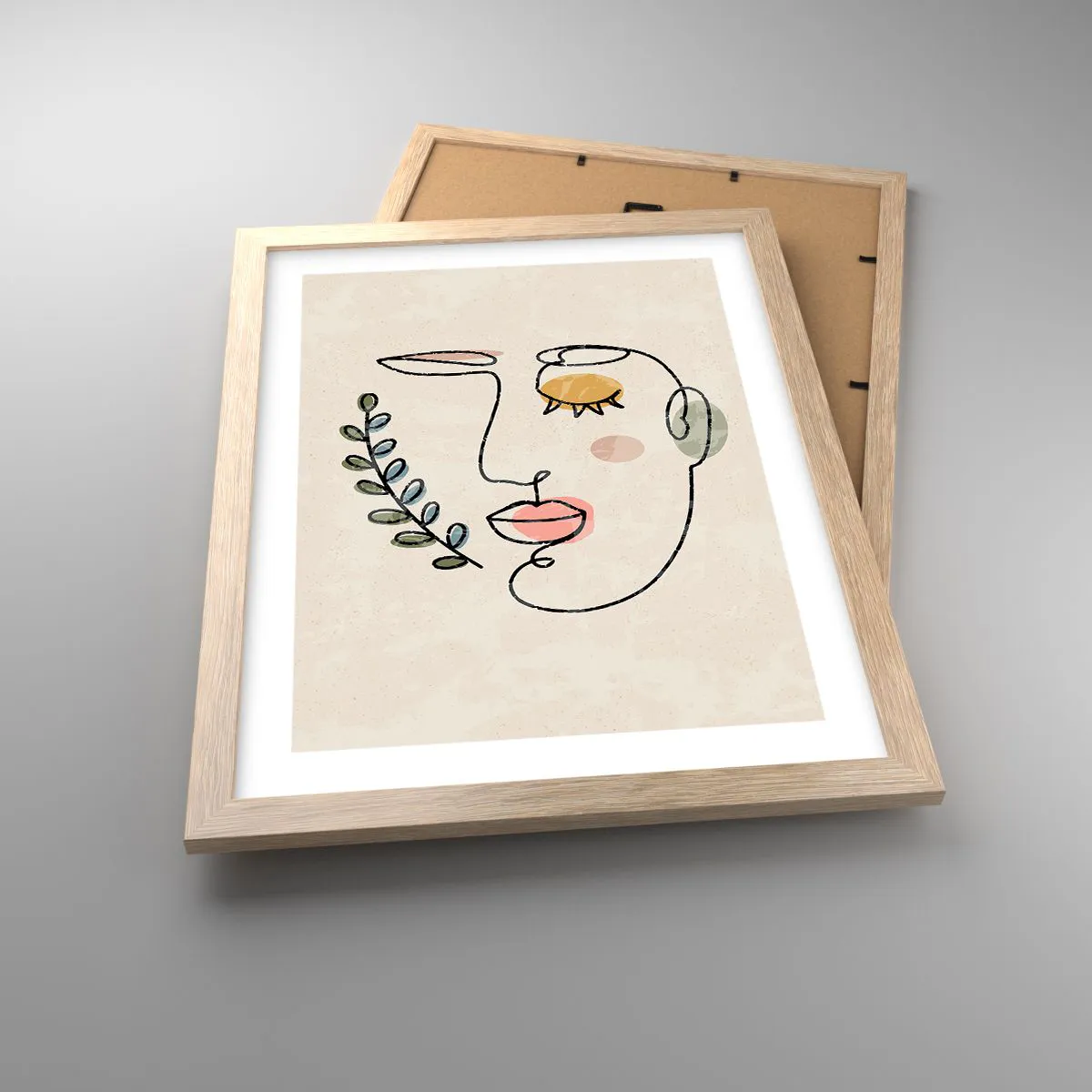 Póster en marco roble claro - Calma encontrada - 30x40 cm