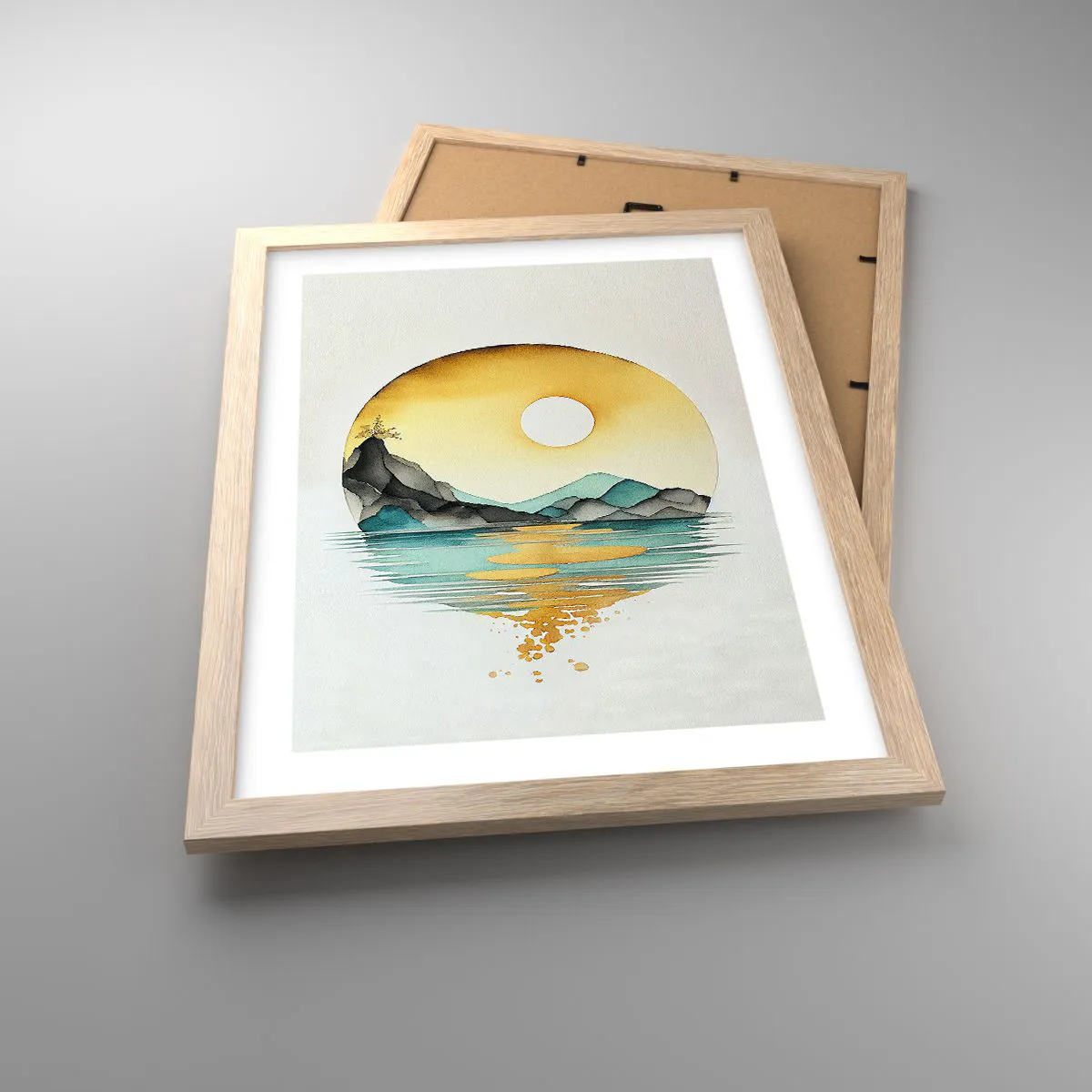 Pôster com moldura de carvalho claro - No círculo da beleza - 30x40 cm