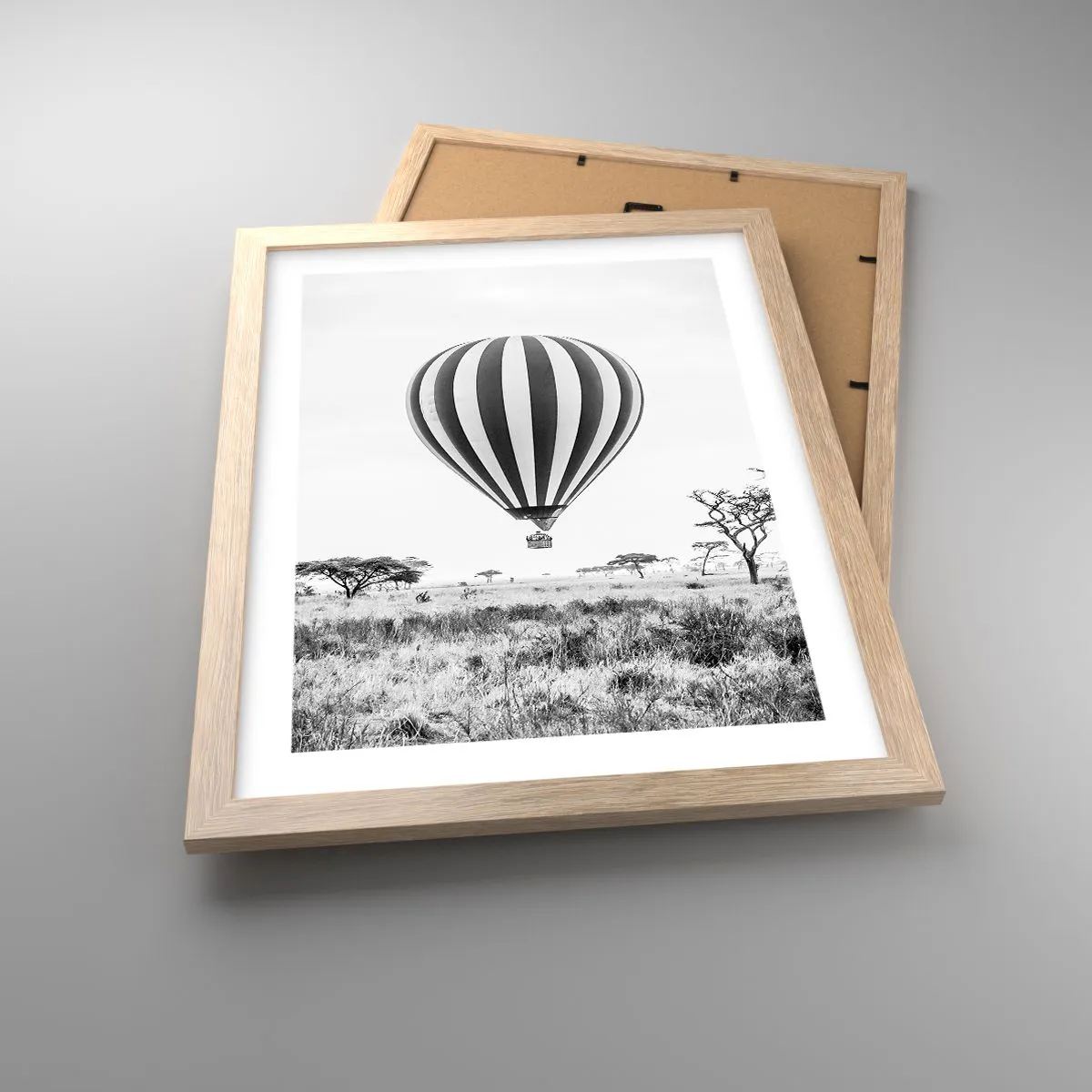 Póster en marco roble claro - Sobre la sabana - 30x40 cm