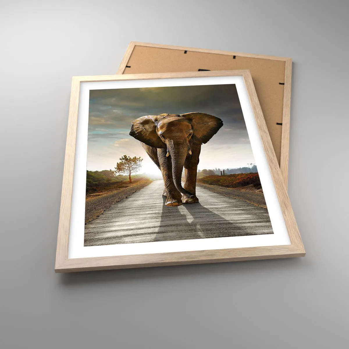 Poster in einem Rahmen aus heller Eiche - Und schon gar nicht in einem Porzellanlager - 40x50 cm