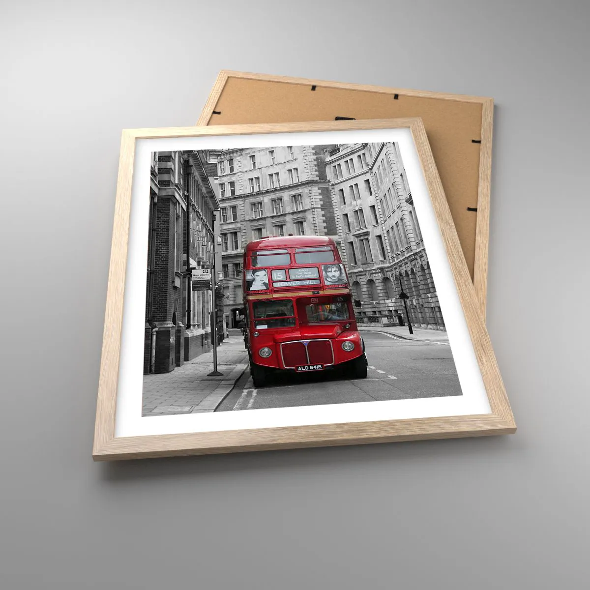 Poster in einem Rahmen aus heller Eiche - Der Alltag muss nicht grau sein - 40x50 cm