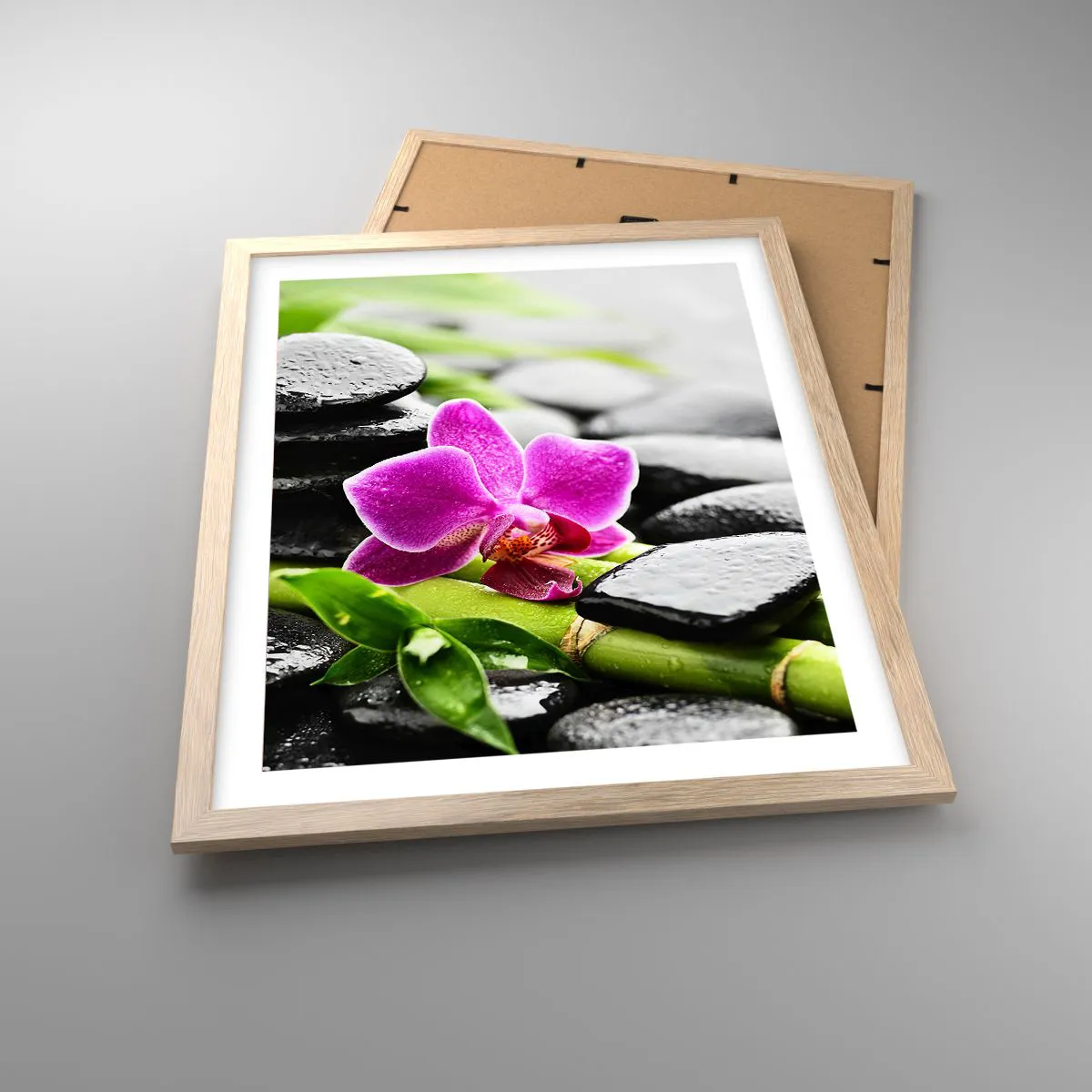 Poster in einem Rahmen aus heller Eiche - In ruhiger Balance - 40x50 cm