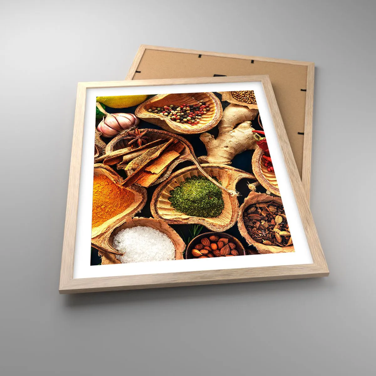Pôster com moldura de carvalho claro - Leve o que quiser - 40x50 cm