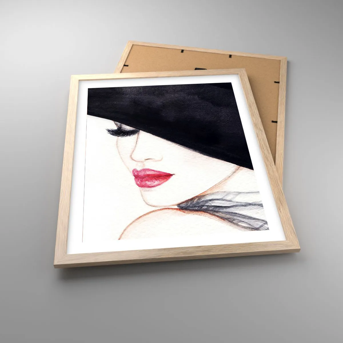 Pôster com moldura de carvalho claro - Elegância e sensualidade - 40x50 cm