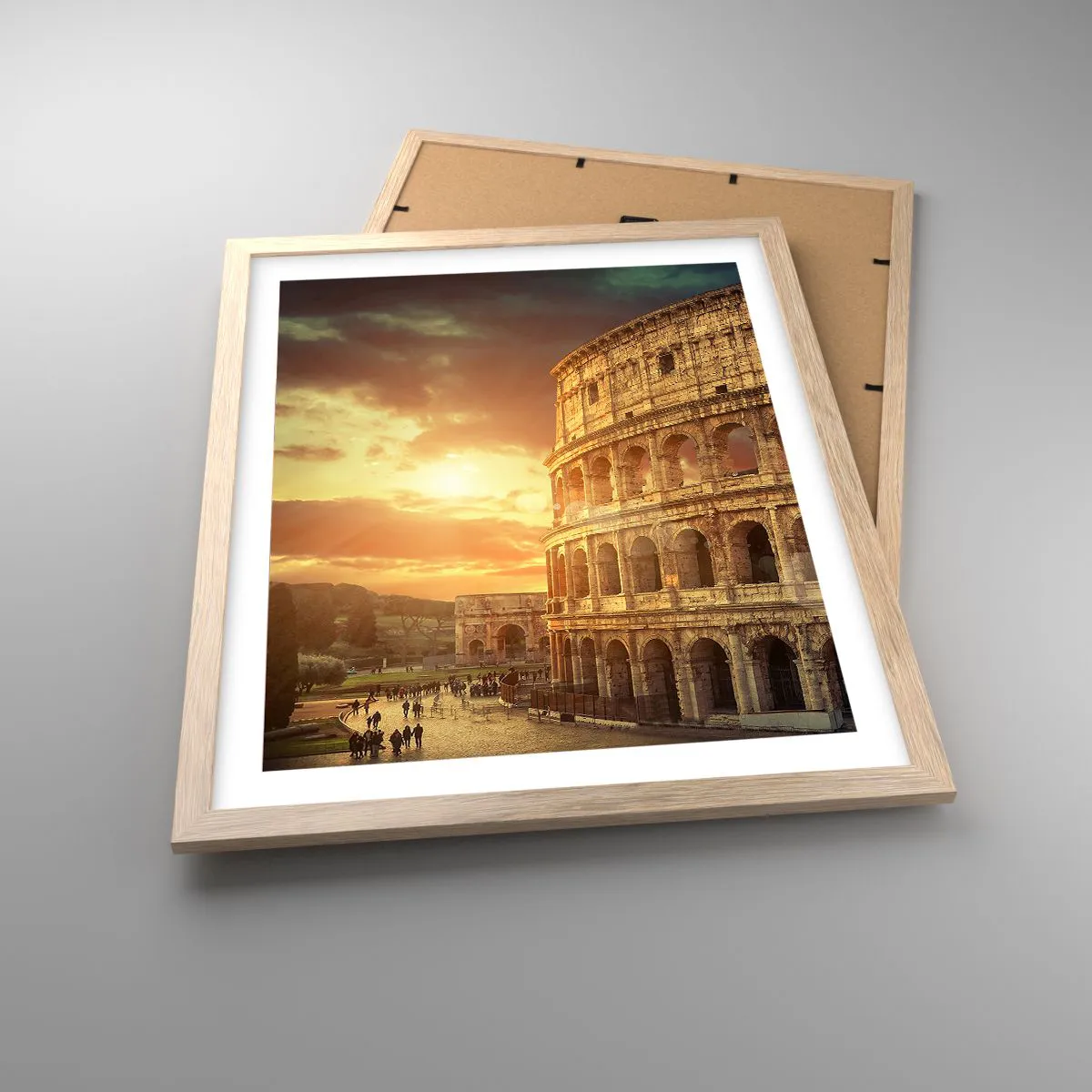 Plakat i ramme af lyst egetræ - Kolossalt indtryk - 40x50 cm