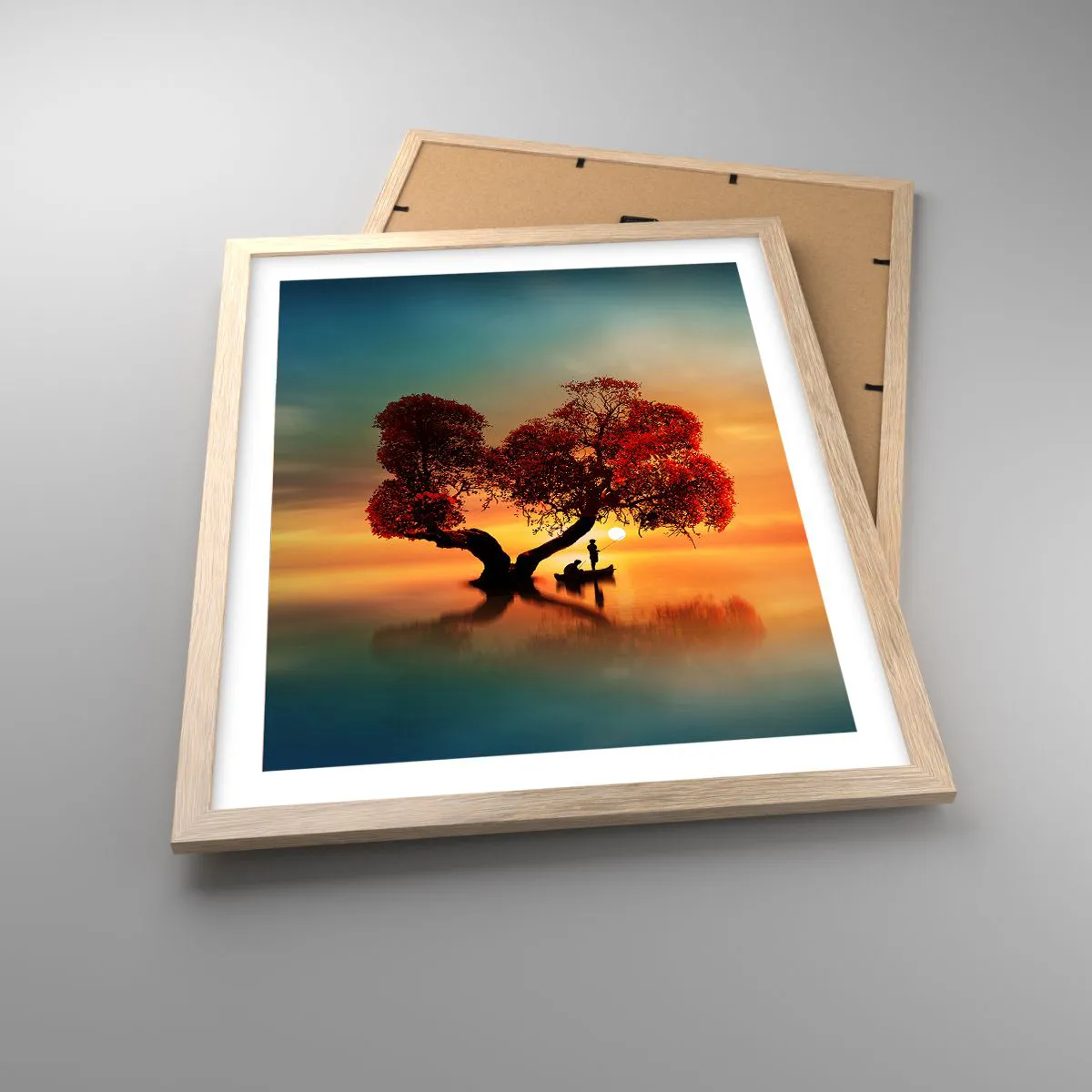 Een poster in een licht eiken lijst - Afstanders en de stilte van de wereldlozen - 40x50 cm