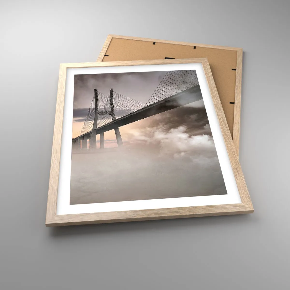 Affiche dans un chêne clair - Poster - Sur la rivière qui n'existe pas - 40x50 cm