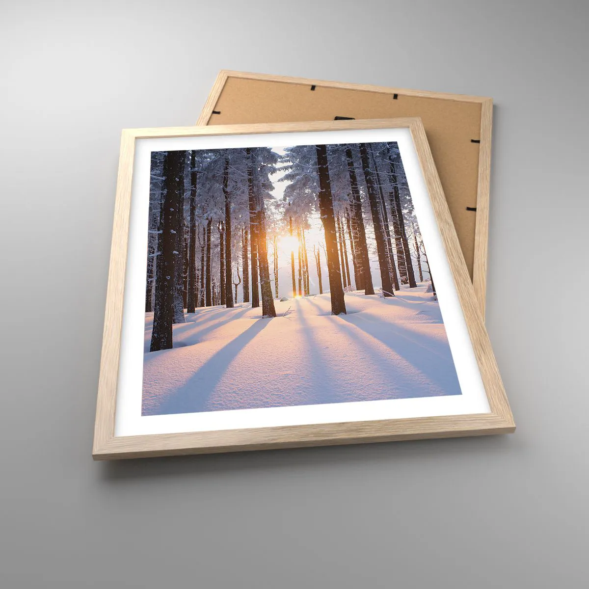 Poster în ramă de stejar deschis - În mod clar în alb și negru - 40x50 cm