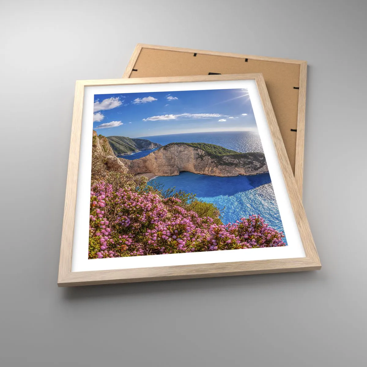 Poszter világos tölgy keretben - Nagyszerű görög nyaralásom - 40x50 cm