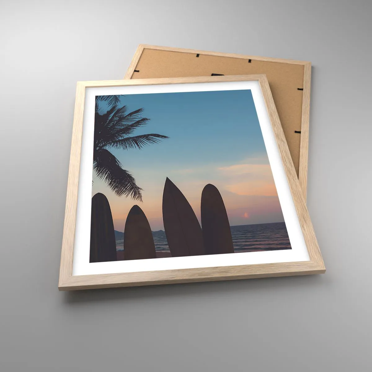 Poster in light oak frame - Tomorrow Will Be Fun Too - 40x50 cm