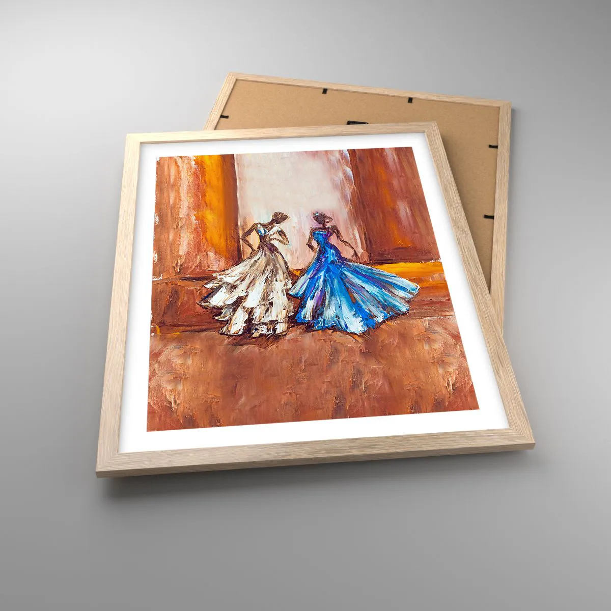 Pôster com moldura de carvalho claro - Uma bela dupla - 40x50 cm