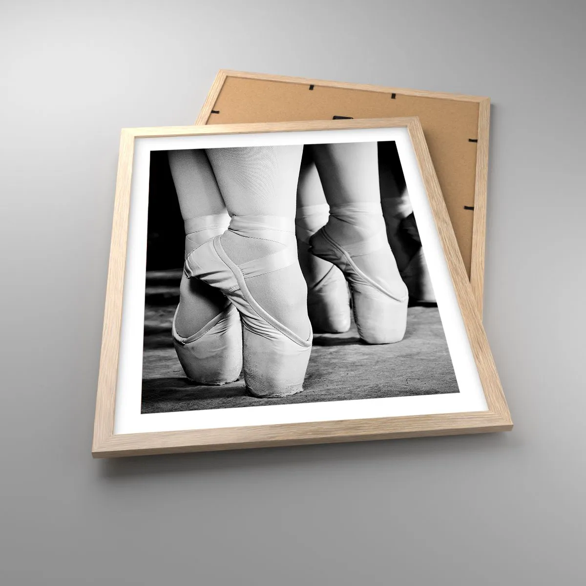 Plagát v ráme zo svetlého duba - Spoločne, ľahko - 40x50 cm