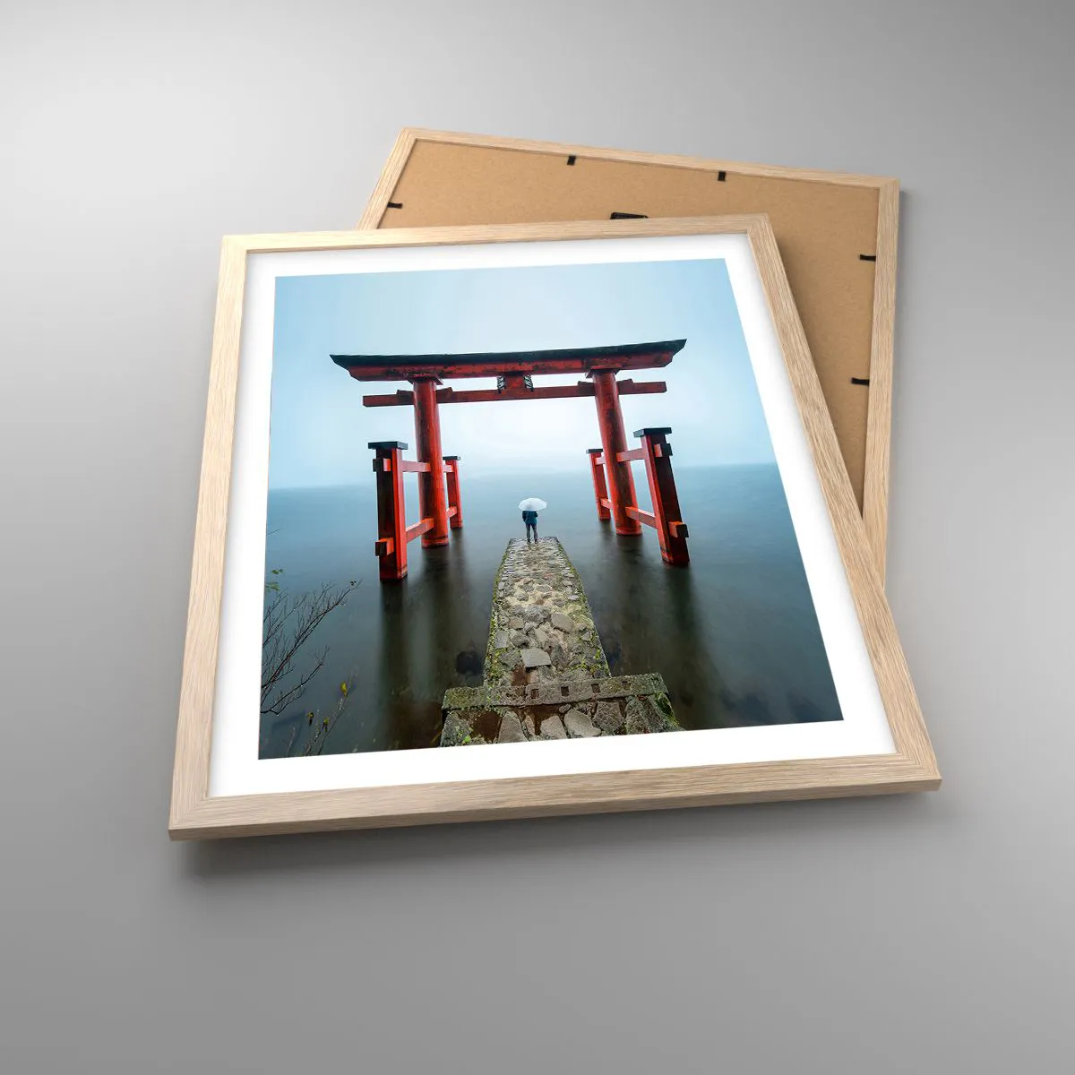 Een poster in een licht eiken lijst - Japanse mijmering - 40x50 cm