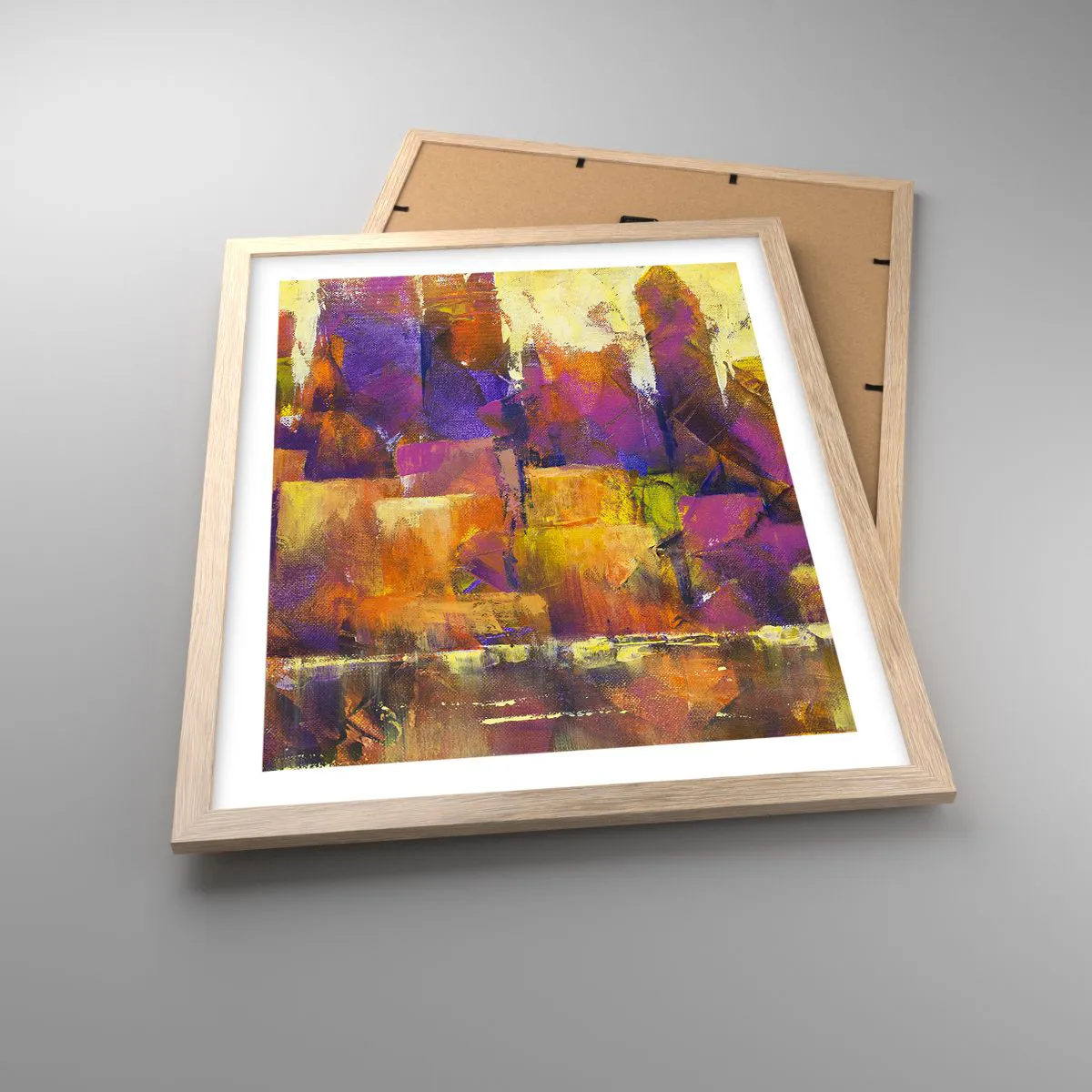 Een poster in een licht eiken lijst - Metropolitan compositie - 40x50 cm